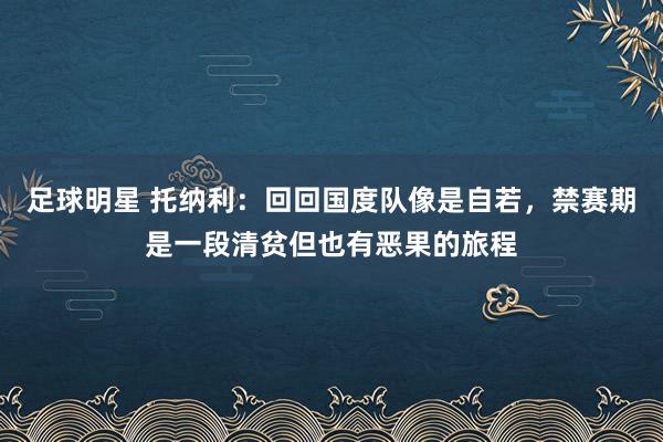 足球明星 托纳利：回回国度队像是自若，禁赛期是一段清贫但也有恶果的旅程