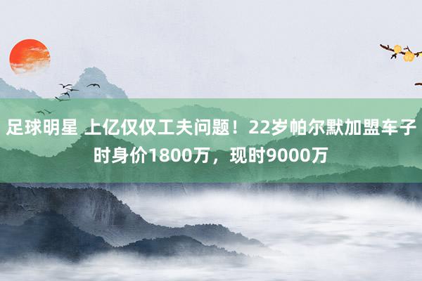 足球明星 上亿仅仅工夫问题！22岁帕尔默加盟车子时身价1800万，现时9000万