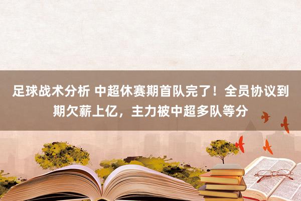 足球战术分析 中超休赛期首队完了！全员协议到期欠薪上亿，主力被中超多队等分